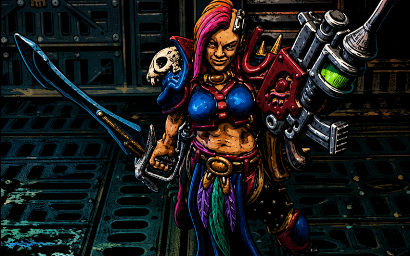 GPT Image 2 renders my gang queen in the style of a crime comic.