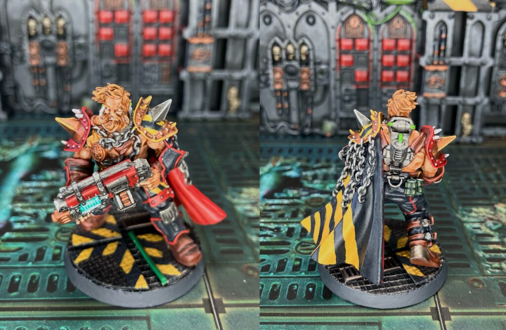 A nice Goliath Forge Tyrant in a pretty slick cape with a combi-bolter/plasma gun