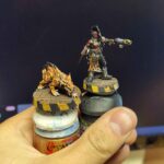 An Escher ganger and Phyrr cat modeled and painted by Sir Didymus