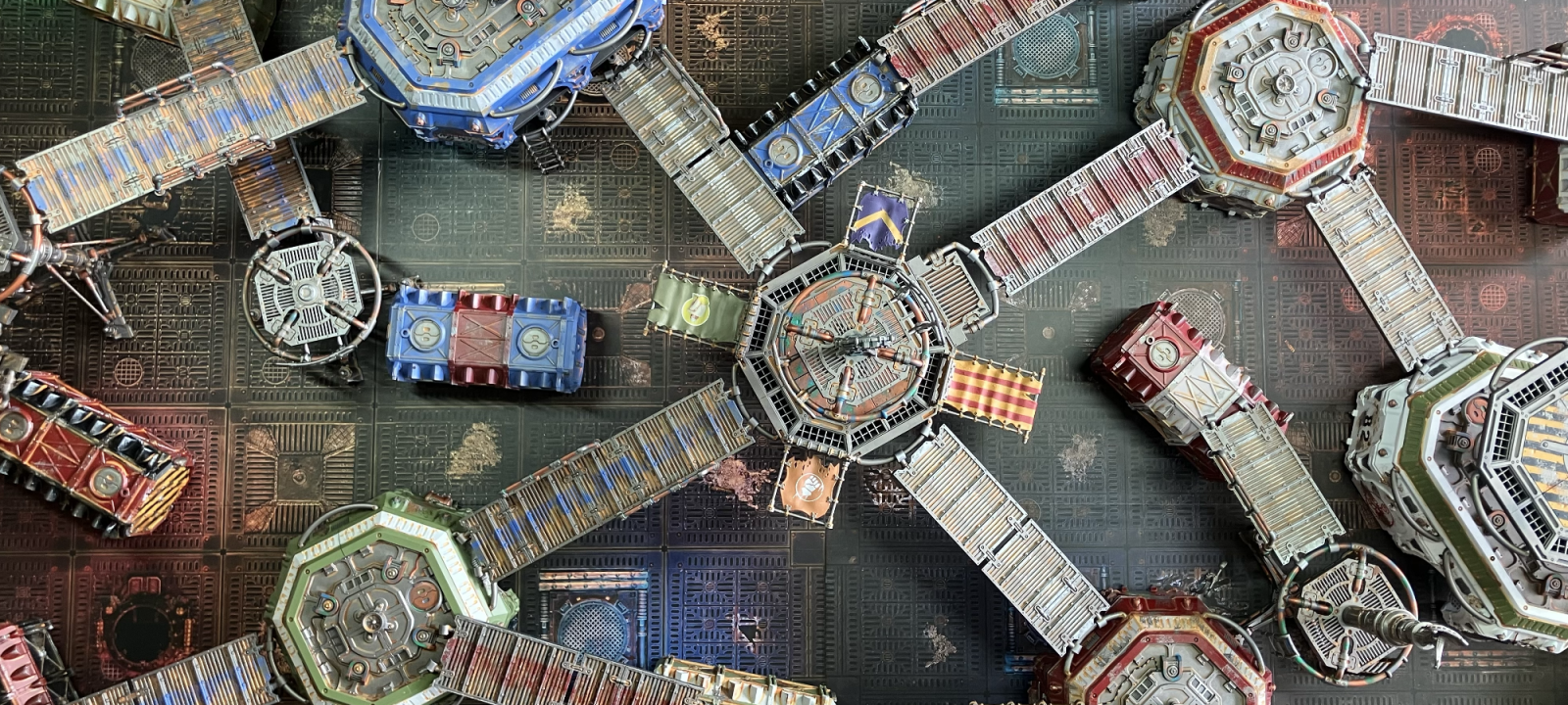 The layout of the Necromunda board