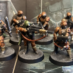 The ten guardsmen that come with the set painted in a brown slap chop style.
