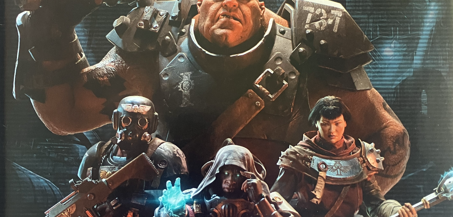 The cover of the rulebook for the Darktide Miniatures game.