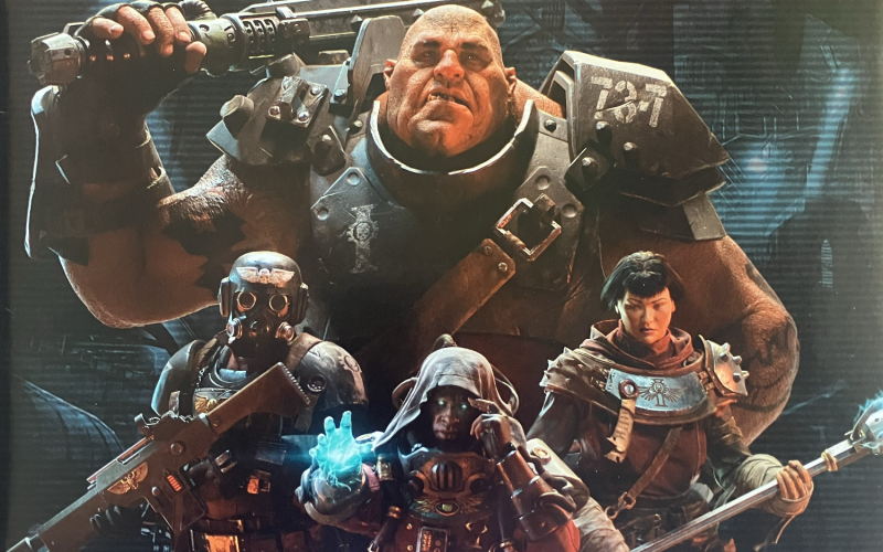 The cover of the rulebook for the Darktide Miniatures game.