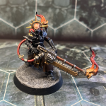 The fanatic hero with a combi flamer-chain weapon
