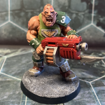 An Ogre hero with a bolt gun