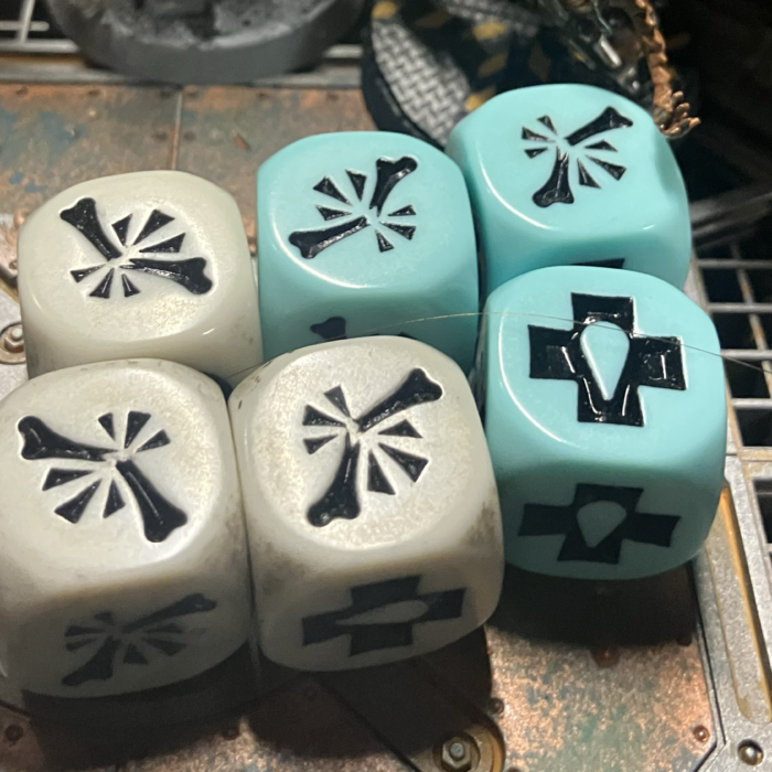 Murder Dice - Five serious injuries and a flesh wound will take almost anything out of action.