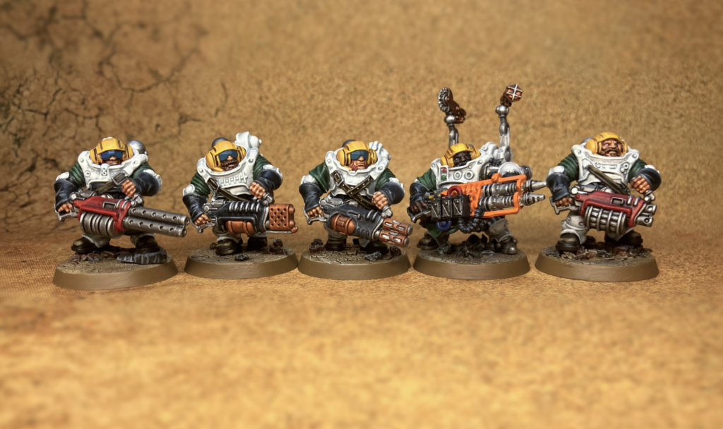 Five Ironhead Squat gangers with special weapons