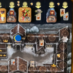 The mat that serves as a round tracker for Die Tavernen im Tiefen Thal.