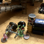 Escher fighters have been blown back