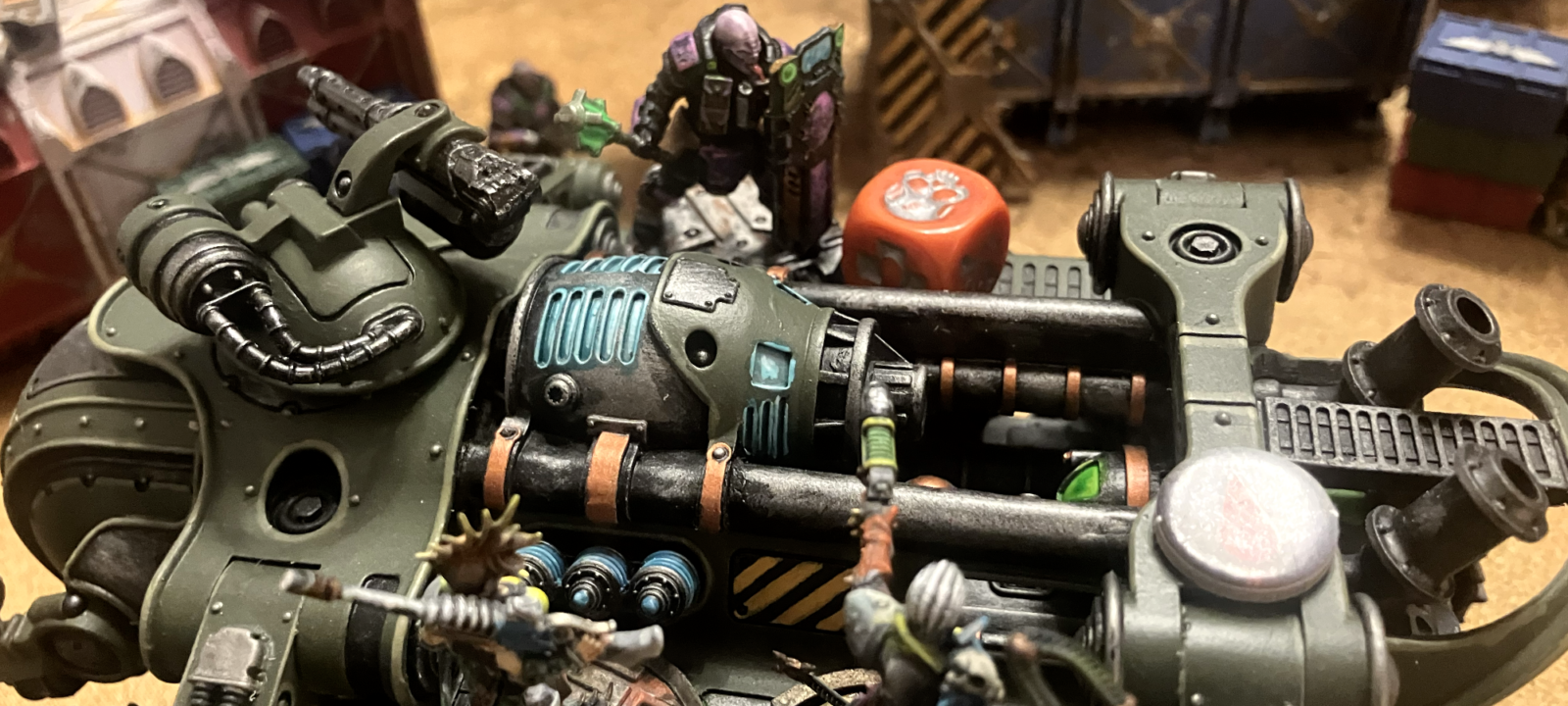 A Genestealer infected enforcer is murdered by two Escher sisters.