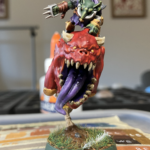 A front view of Miggz on his mount, and a good look at the converted head and arm.