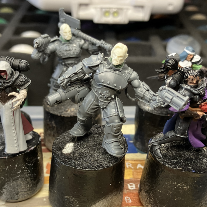 Two assembled goliaths and several Escher sisters in progress.