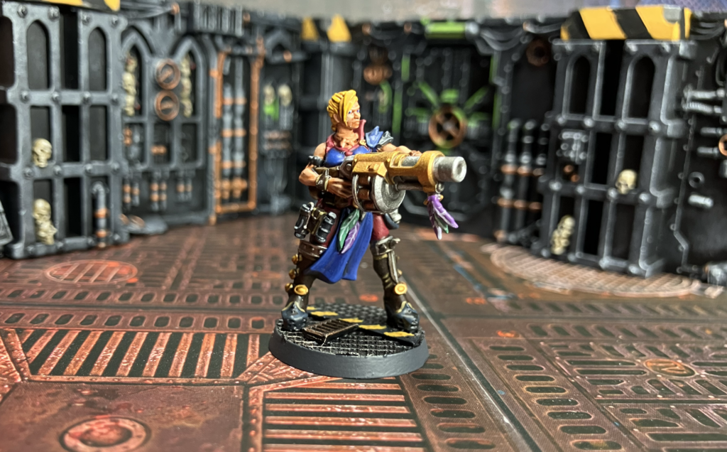 An Escher ganger with a grenade launcher.