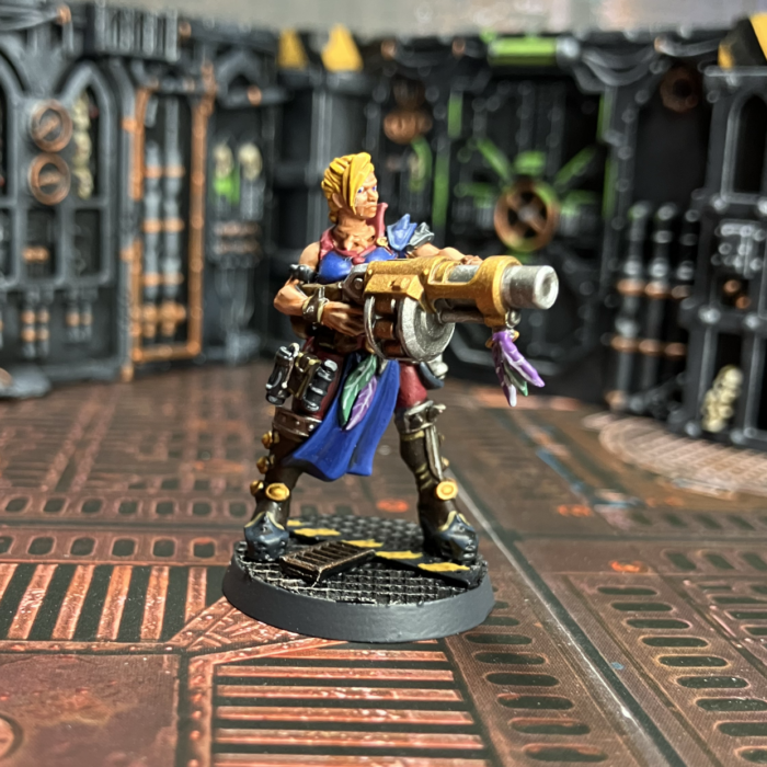 An Escher ganger with a grenade launcher.