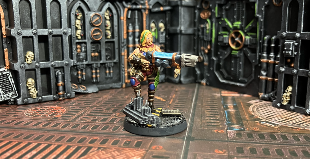 An Escher ganger with a plasma gun