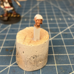 A new juve head with skin base coated and washed