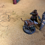 An Orlock leader and his trusty Cyber-Mastiff in the Ash Wastes