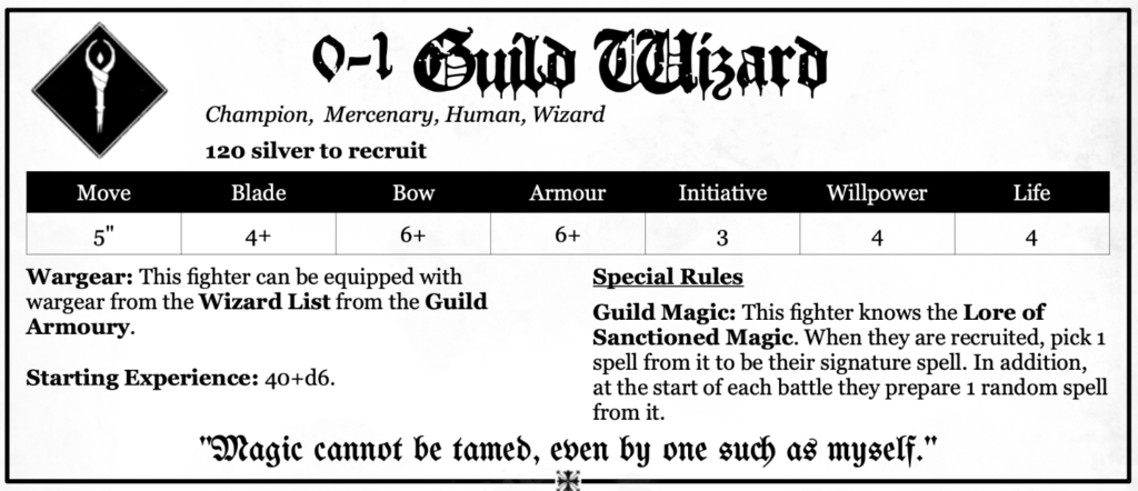 A sample fighter profile in Black Death City