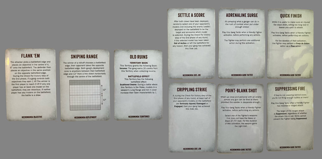 A full deployment of cards to play an N26 scenario